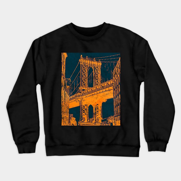 Brooklyn, NYC Crewneck Sweatshirt by Jirka Svetlik